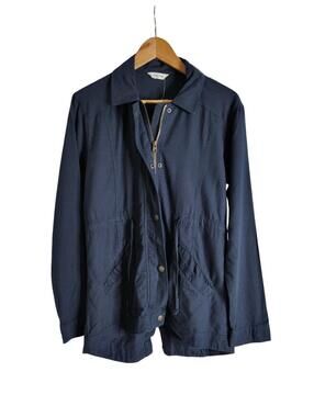 Abercrombie & Fitch Navy Utility Jacket Drawstring Waist Lightweight Size XS